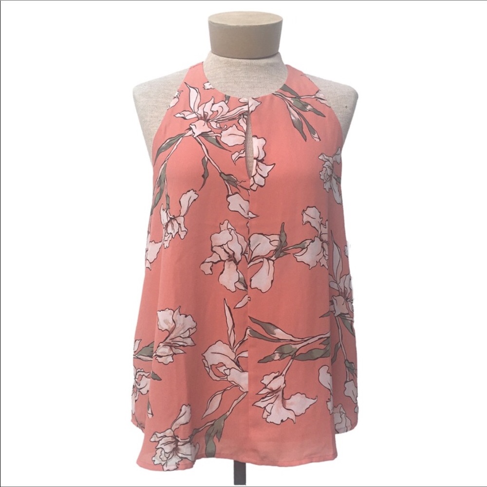 Ann Taylor Loft floral print sleeveless blouse